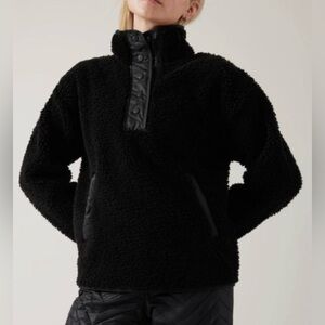 Athleta Cozy Sherpa Snap Pullover